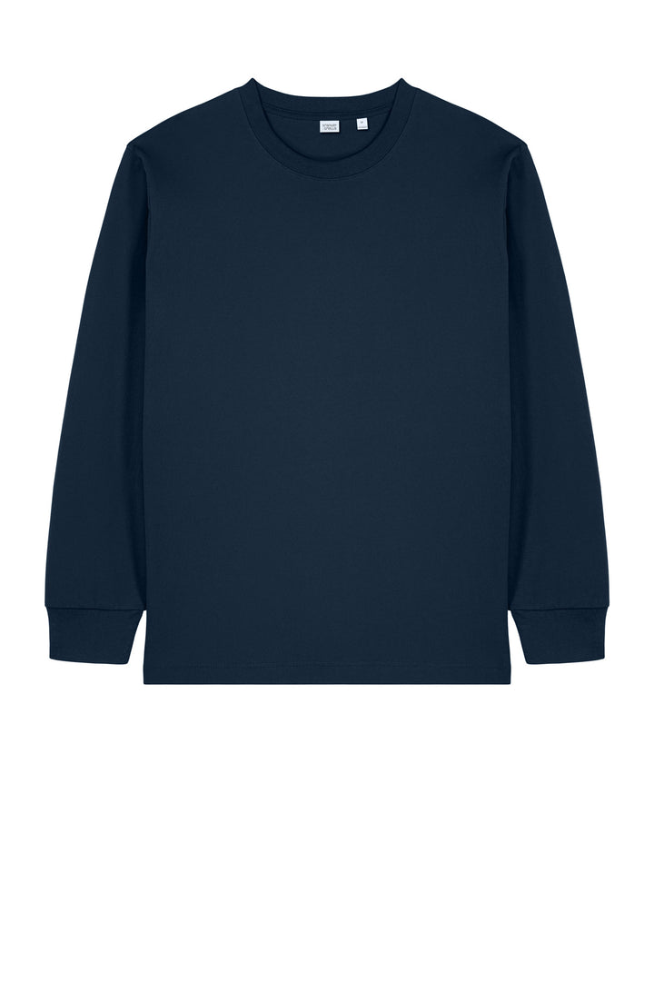 Front View of FrenchNavy Stanley/Stella Unisex Freestyler Heavyweight Long Sleeve Tee SXU023