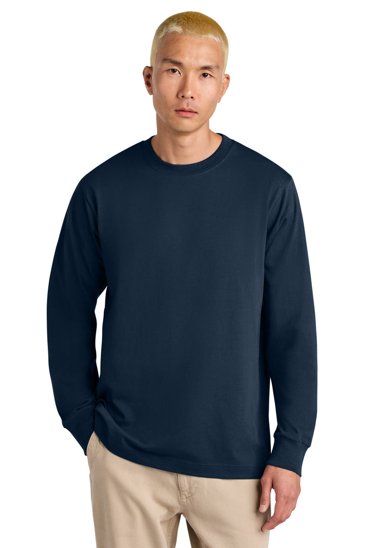 Front View of FrenchNavy Stanley/Stella Unisex Freestyler Heavyweight Long Sleeve Tee SXU023