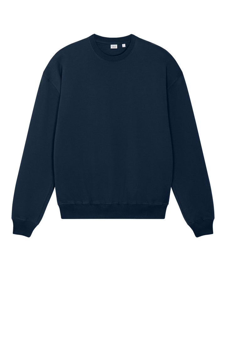 Front View of FrenchNavy Stanley/Stella Unisex Ledger Dry Crewneck Sweatshirt SXU029