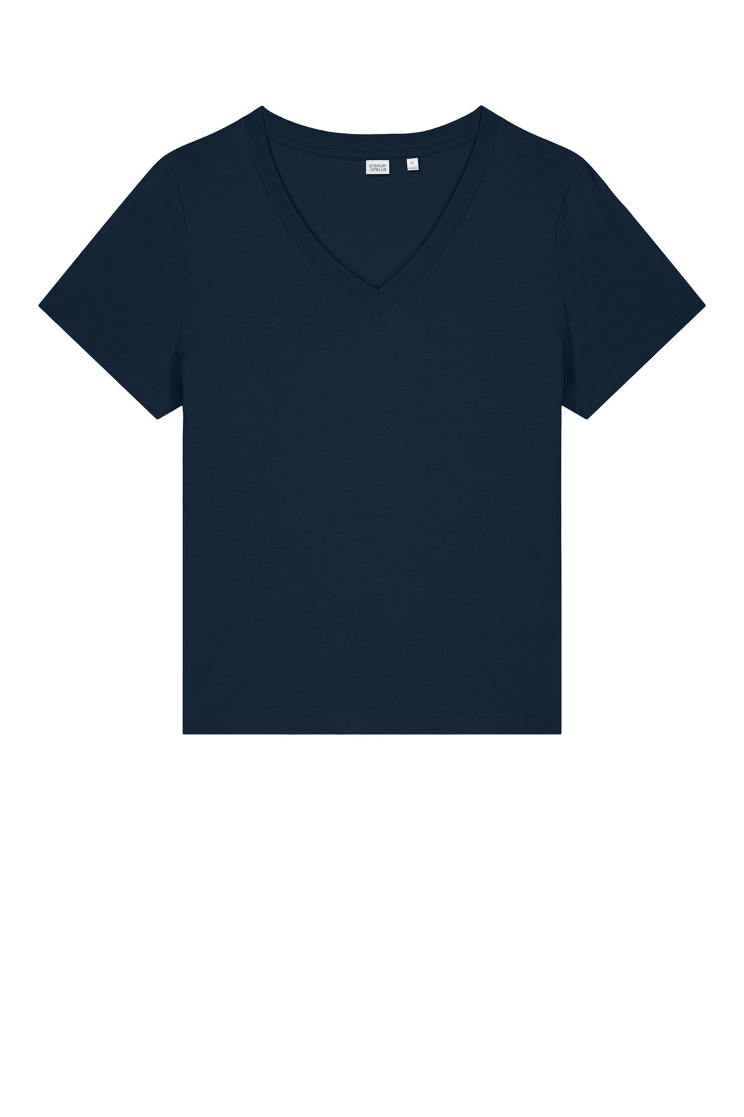Front View of FrenchNavy Stanley/Stella Women's Stella Isla V-Neck Tee SXW032