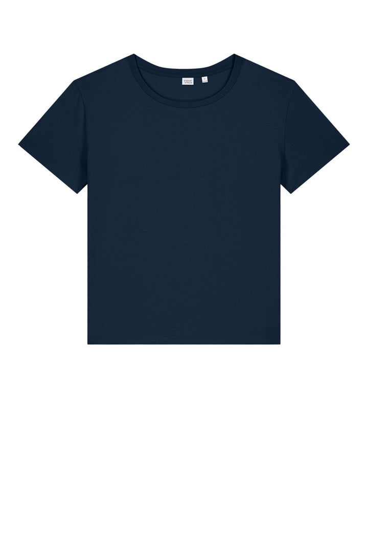 Front View of FrenchNavy Stanley/Stella Women's Stella Serena Scoop Neck Tee SXW008