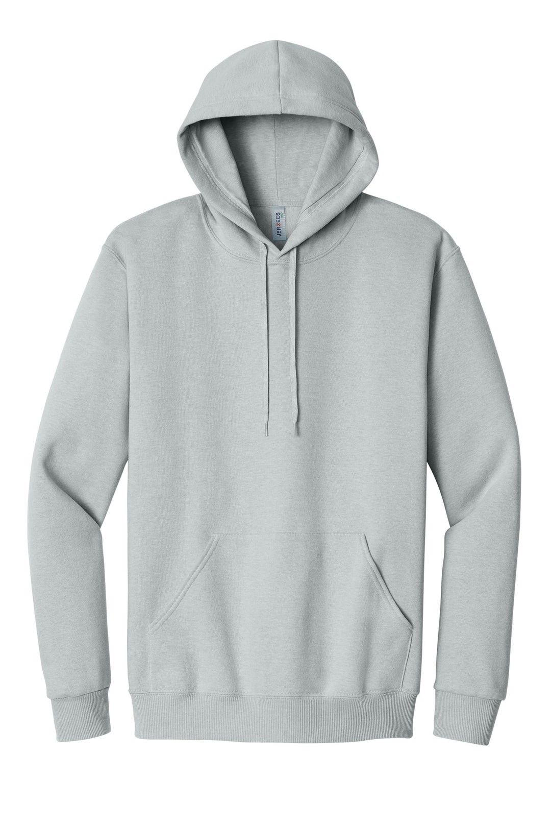 Front View of FrstGreyHt Jerzees Eco Premium Blend Pullover Hooded Sweatshirt 700M