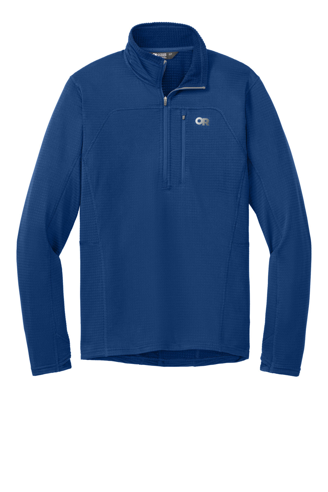 Front View of GalaxyBlue LIMITED EDITION Outdoor Research Tech Grid 1/4-Zip Fleece OR322267