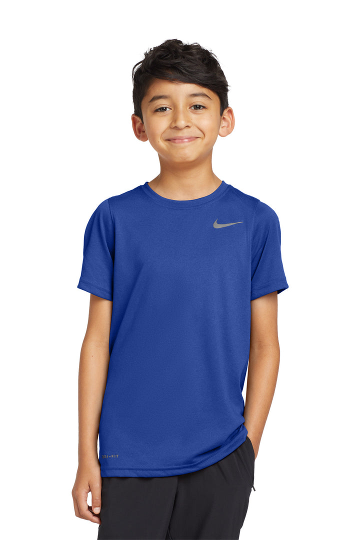Front View of Game Royal Nike Youth Legend Tee 840178