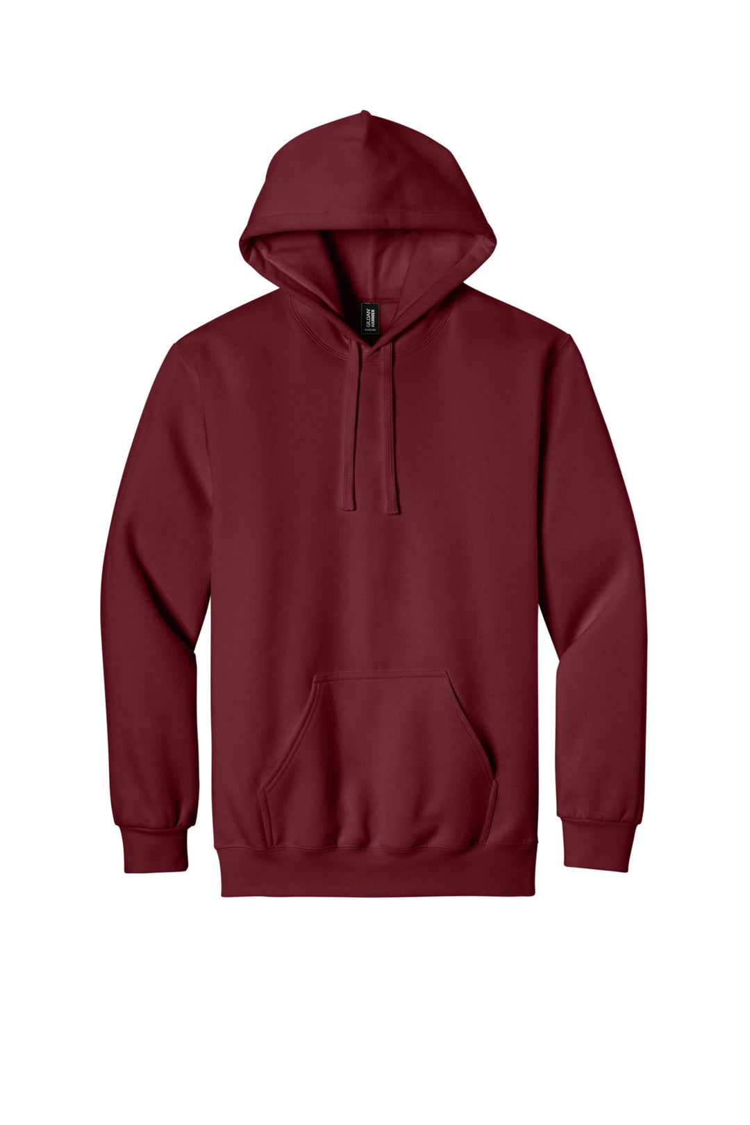 Front View of Garnet Gildan Hammer Maxweight Hooded Sweatshirt 19500