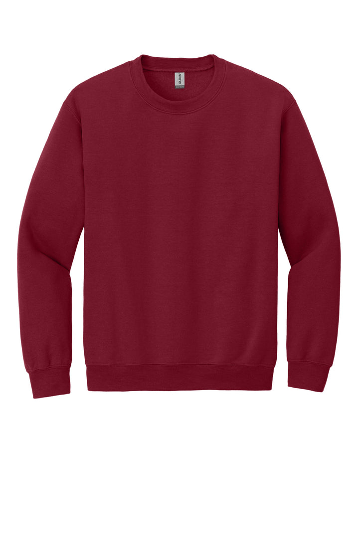 Front View of Garnet Gildan Heavy Blend Crewneck Sweatshirt. 18000