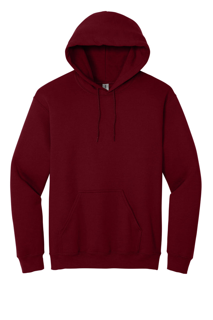 Front View of Garnet Gildan - Heavy Blend Hooded Sweatshirt. 18500