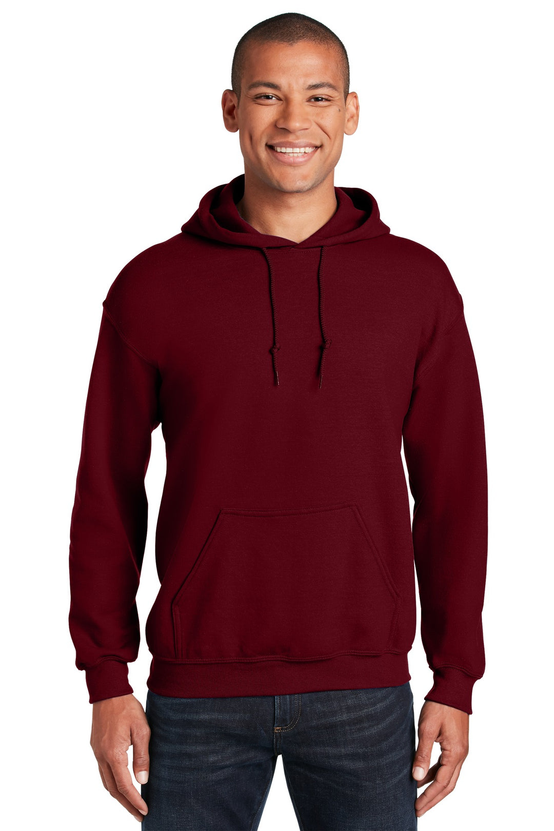Front View of Garnet Gildan - Heavy Blend Hooded Sweatshirt. 18500