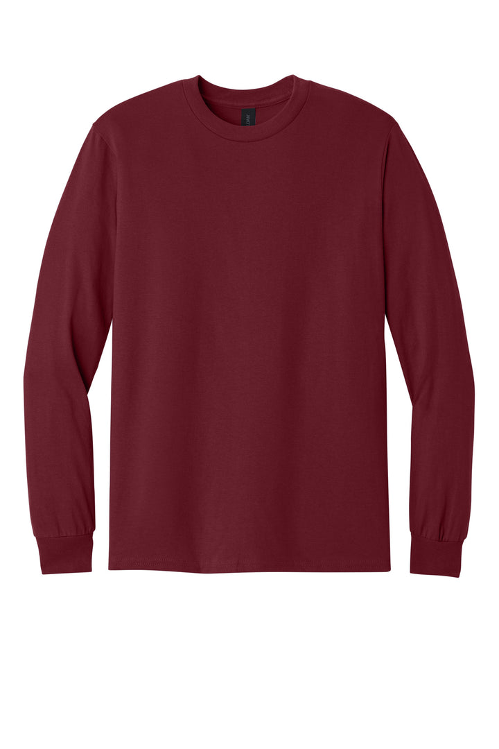 Front View of Garnet Gildan - Heavy Cotton 100% Cotton Long Sleeve T-Shirt. 5400