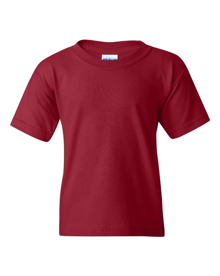 Front View of Garnet Heavy Cotton™ Youth T-Shirt - 5000B