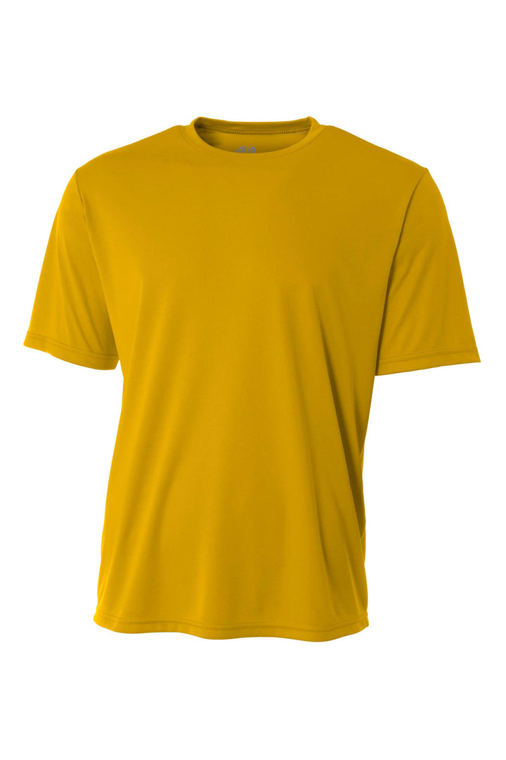 Front View of Gold A4 Cooling Performance Short Sleeve Tee A4N3142
