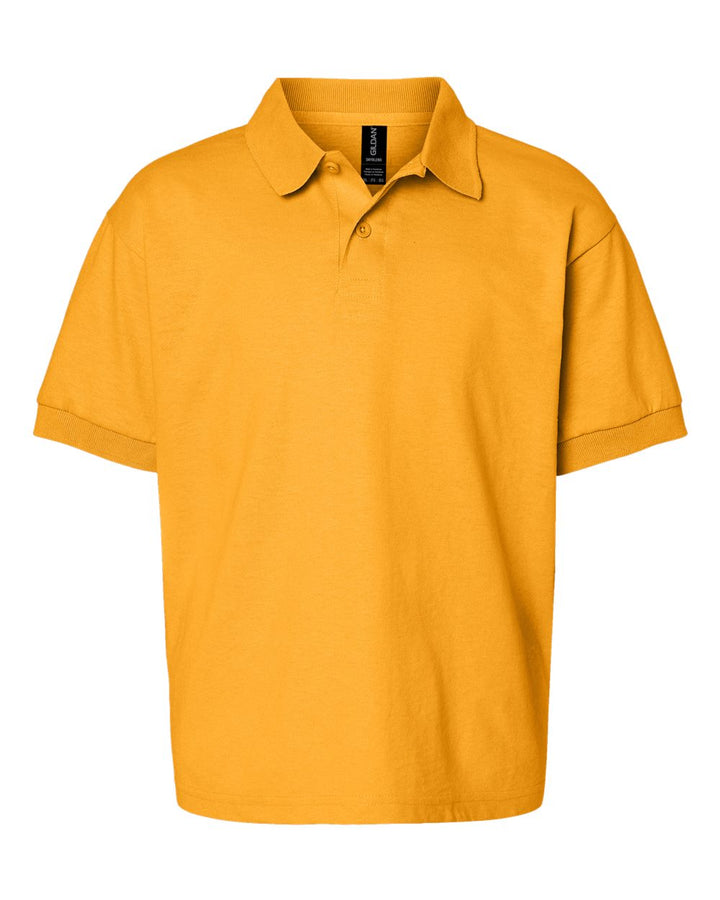 Front View of Gold DryBlend® Youth Jersey Polo - 8800B