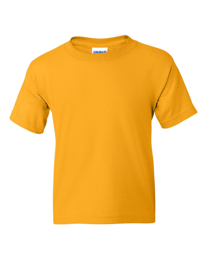 Front View of Gold DryBlend® Youth T-Shirt - 8000B