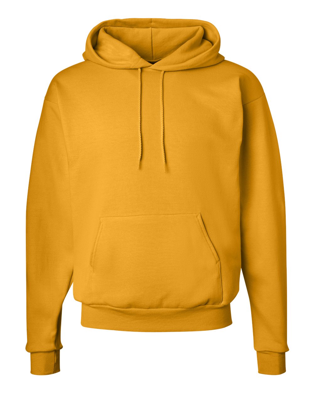 Front View of Gold Ecosmart® Hooded Sweatshirt - P170