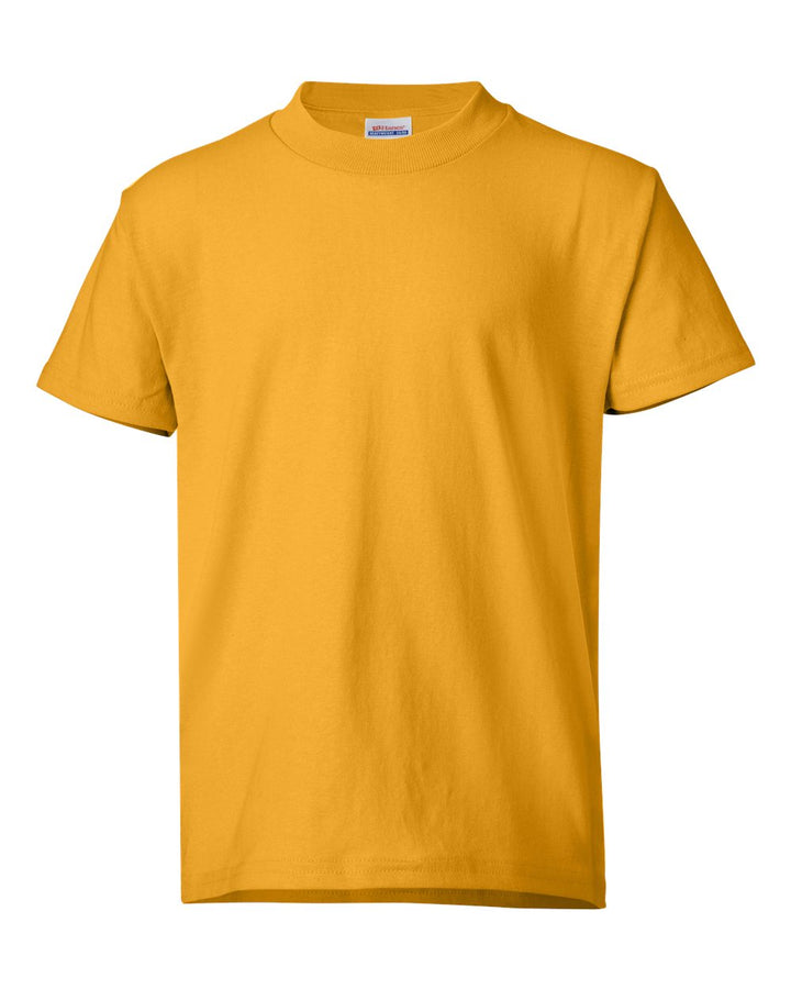 Front View of Gold Ecosmart™ Youth T-Shirt - 5370