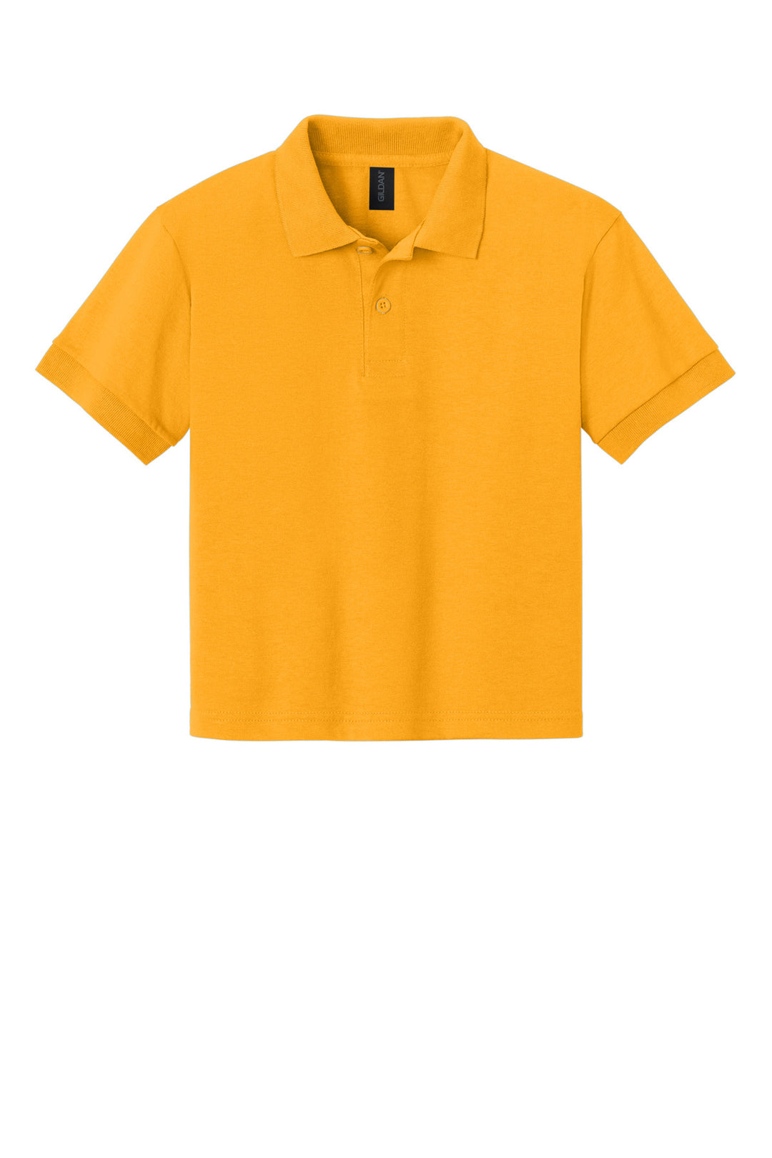 Front View of Gold Gildan Youth DryBlend 6-Ounce Jersey Knit Sport Shirt. 8800B