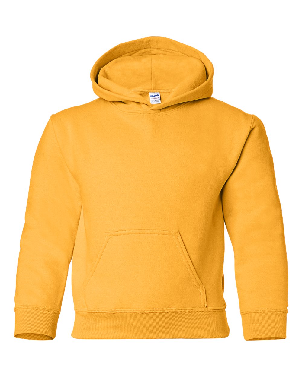Front View of Gold Heavy Blend™ Youth Hooded Sweatshirt - 18500B