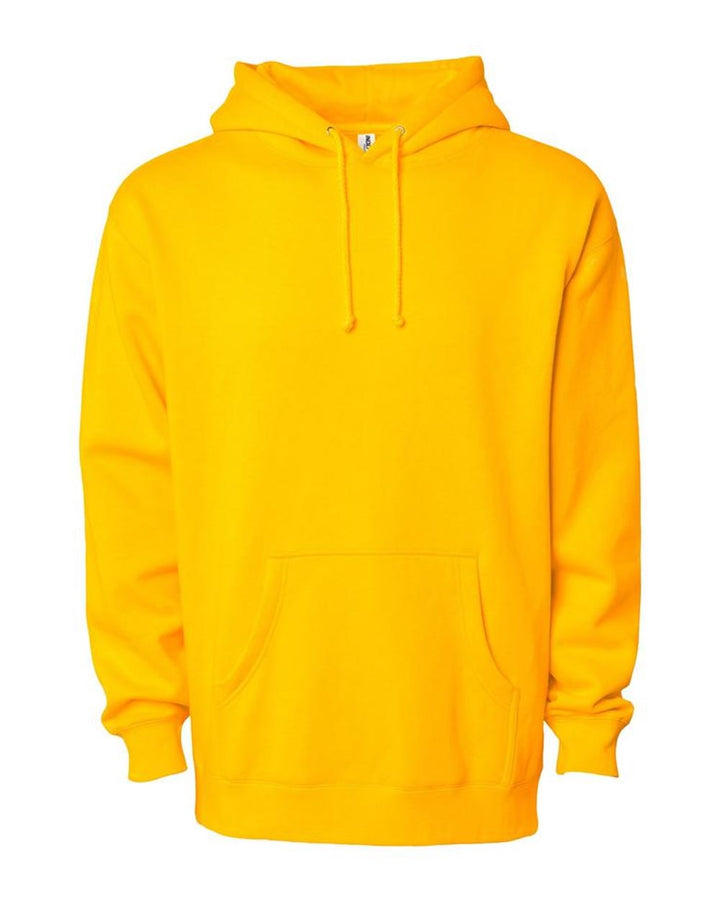 Front View of Gold Heavyweight Hooded Sweatshirt - IND4000