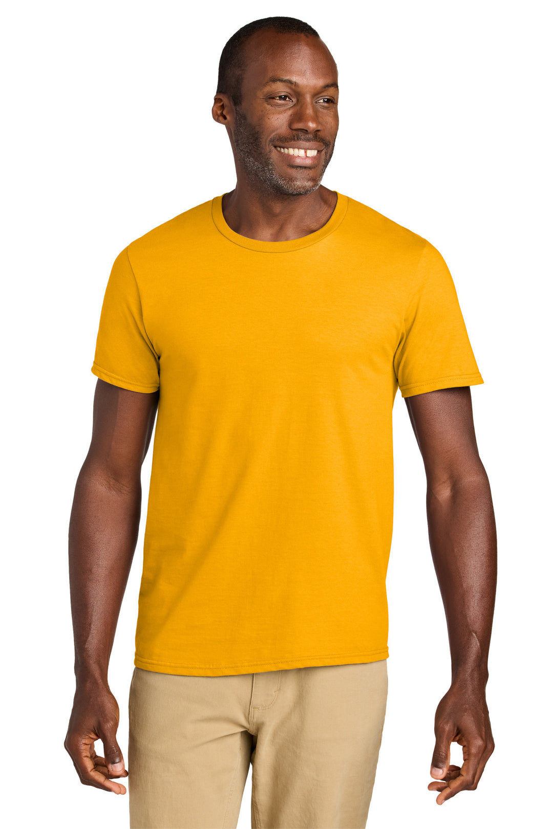 Front View of Gold Jerzees Classics Unisex Cotton T-Shirt 363M