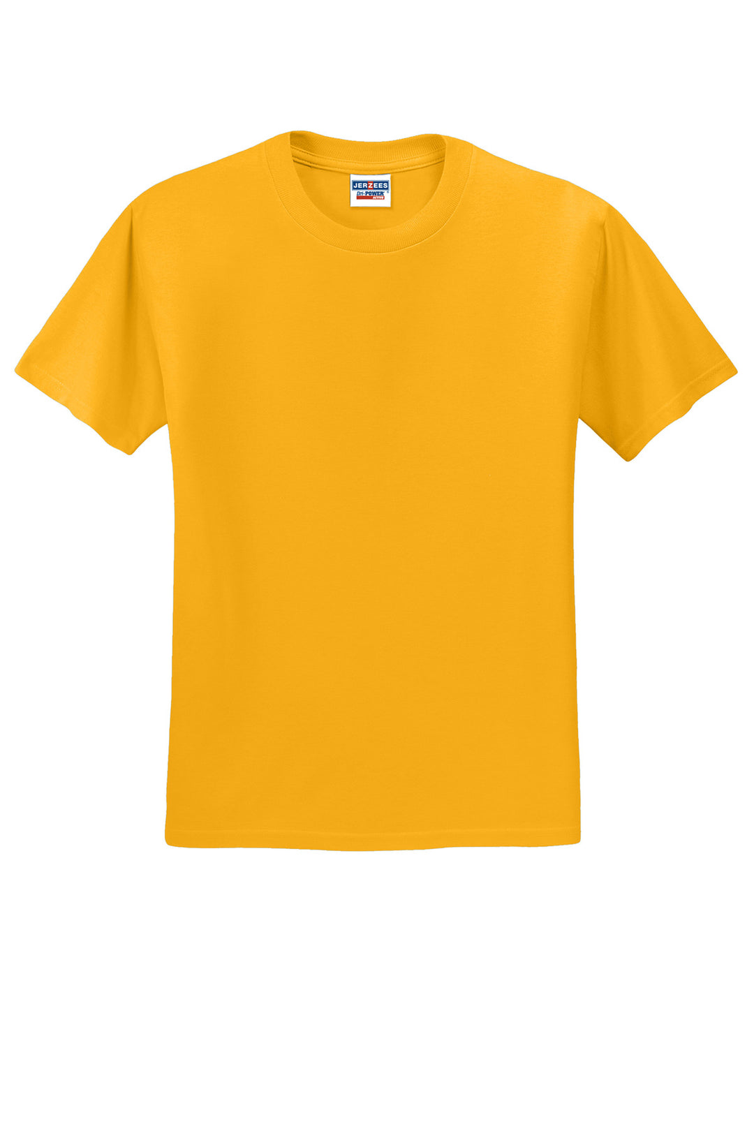 Front View of Gold Jerzees - Dri-Power 50/50 Cotton/Poly T-Shirt. 29M