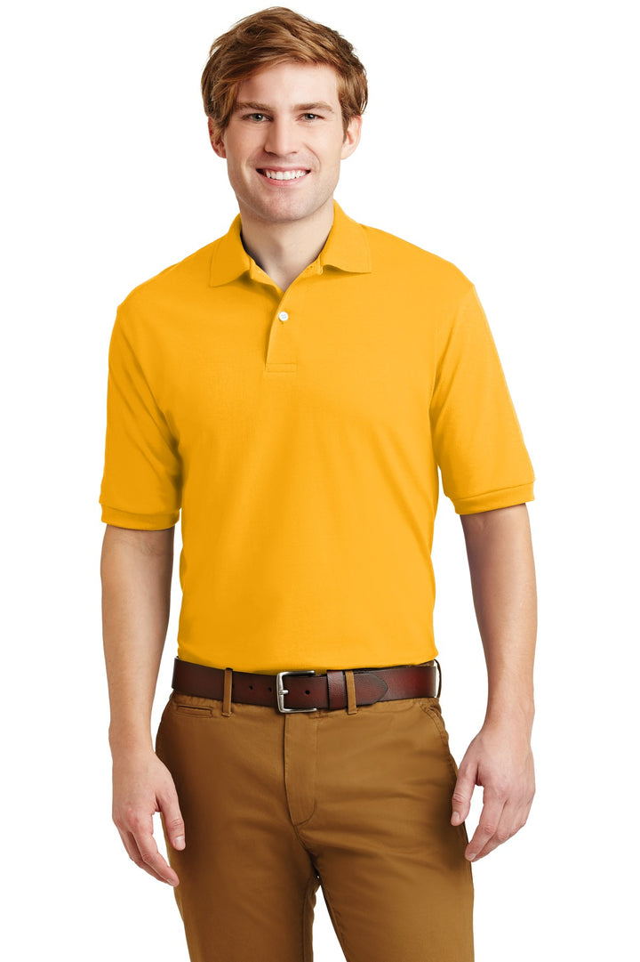 Front View of GOLD Jerzees Dri-Power Sport Shirt. 437M