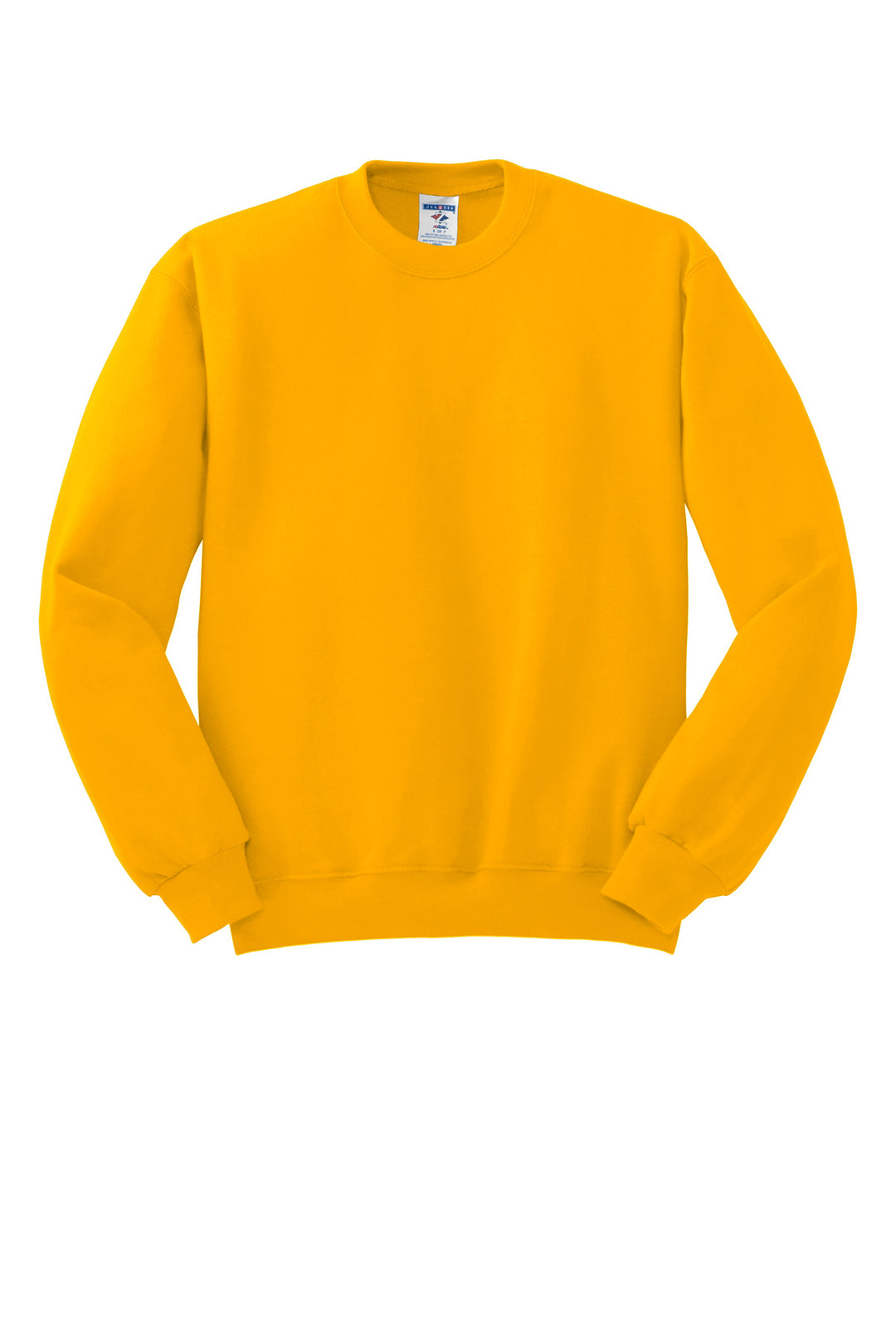 Front View of Gold Jerzees - NuBlend Crewneck Sweatshirt. 562M