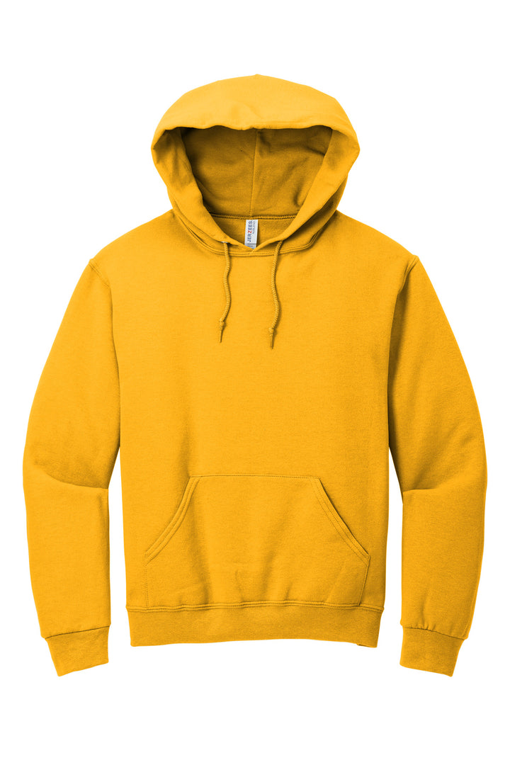 Front View of Gold Jerzees NuBlend Pullover Hooded Sweatshirt. 996M