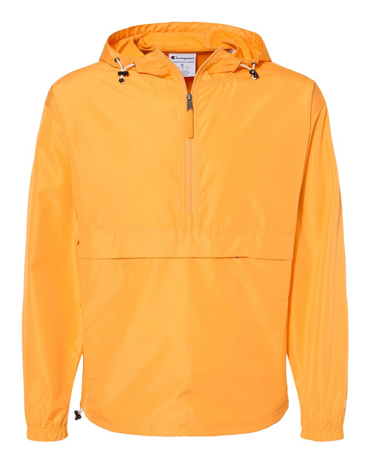 Front View of Gold Packable Anorak Jacket - CO200
