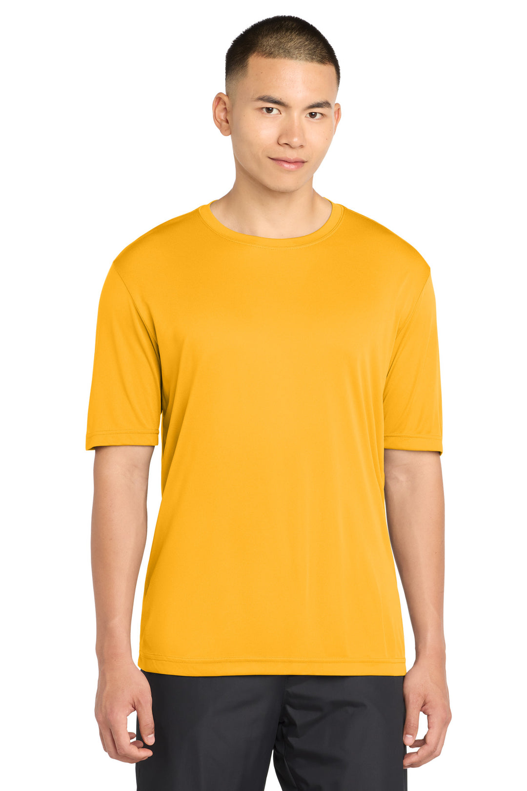 Front View of Gold Sport-Tek PosiCharge Competitor Tee. ST350