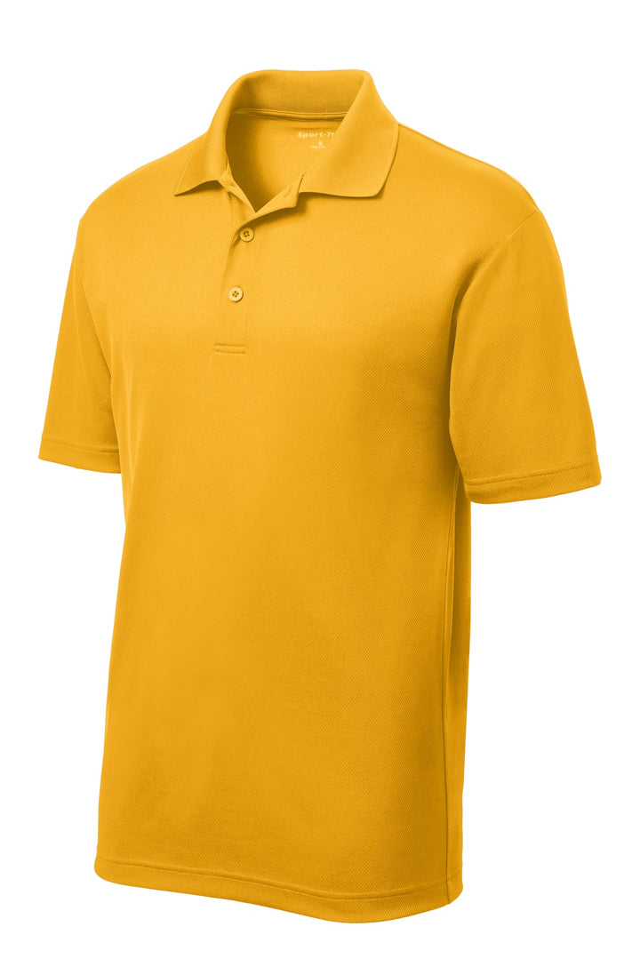 Front View of Gold Sport-Tek PosiCharge RacerMesh Polo. ST640