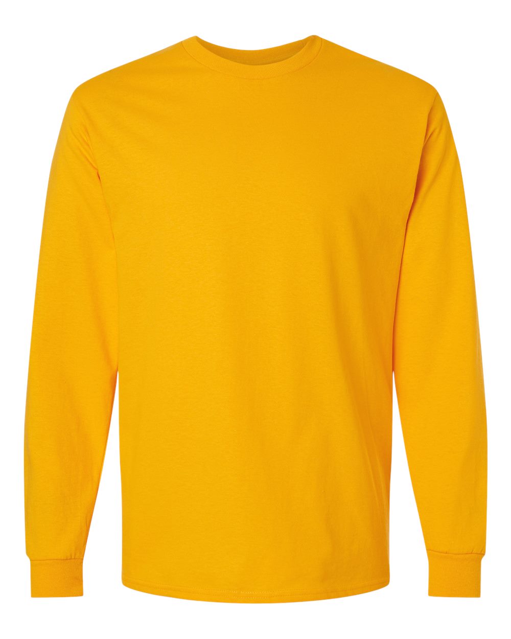 Front View of Gold Ultra Cotton® Long Sleeve T-Shirt - 2400
