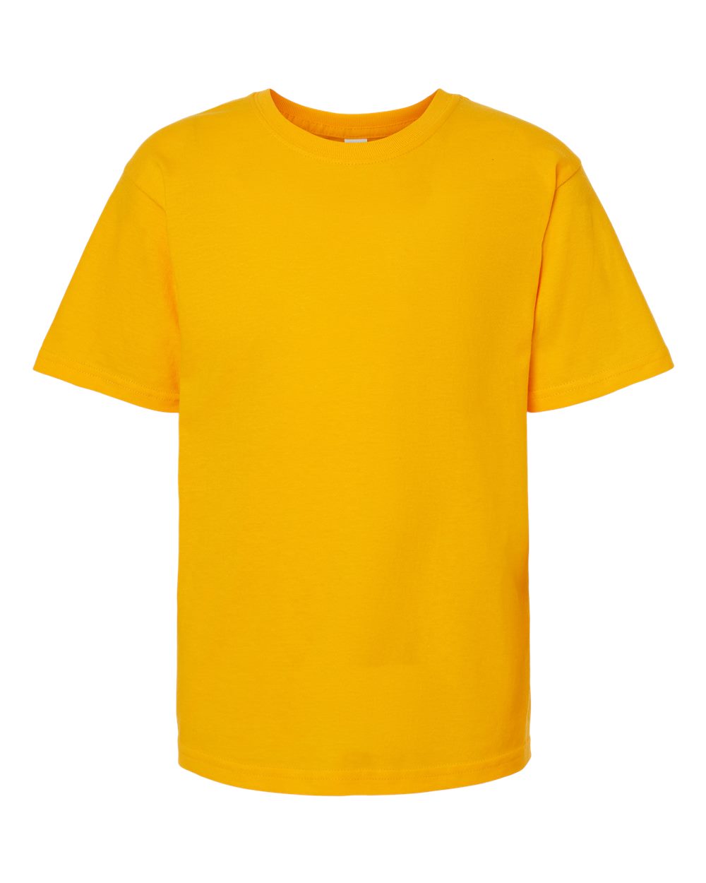 Front View of Gold Youth Gold Soft Touch T-Shirt - 4850