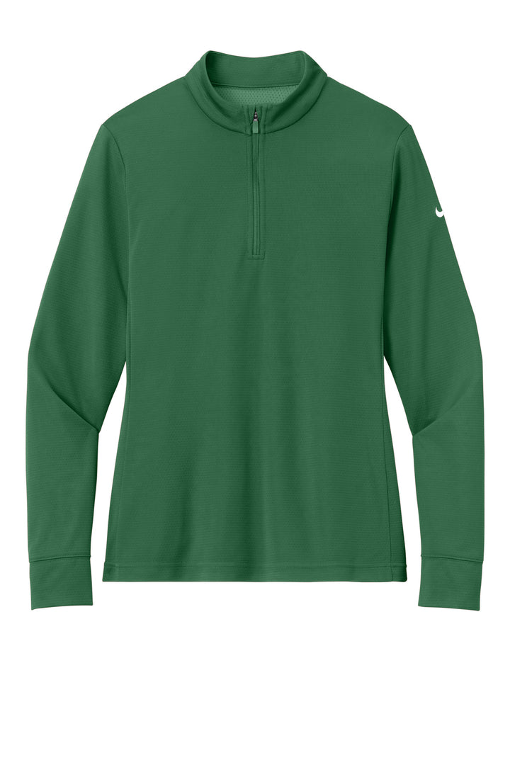 Front View of GorgeGreen Nike Women's Essential 1/2-Zip Cover-Up NKHM7969