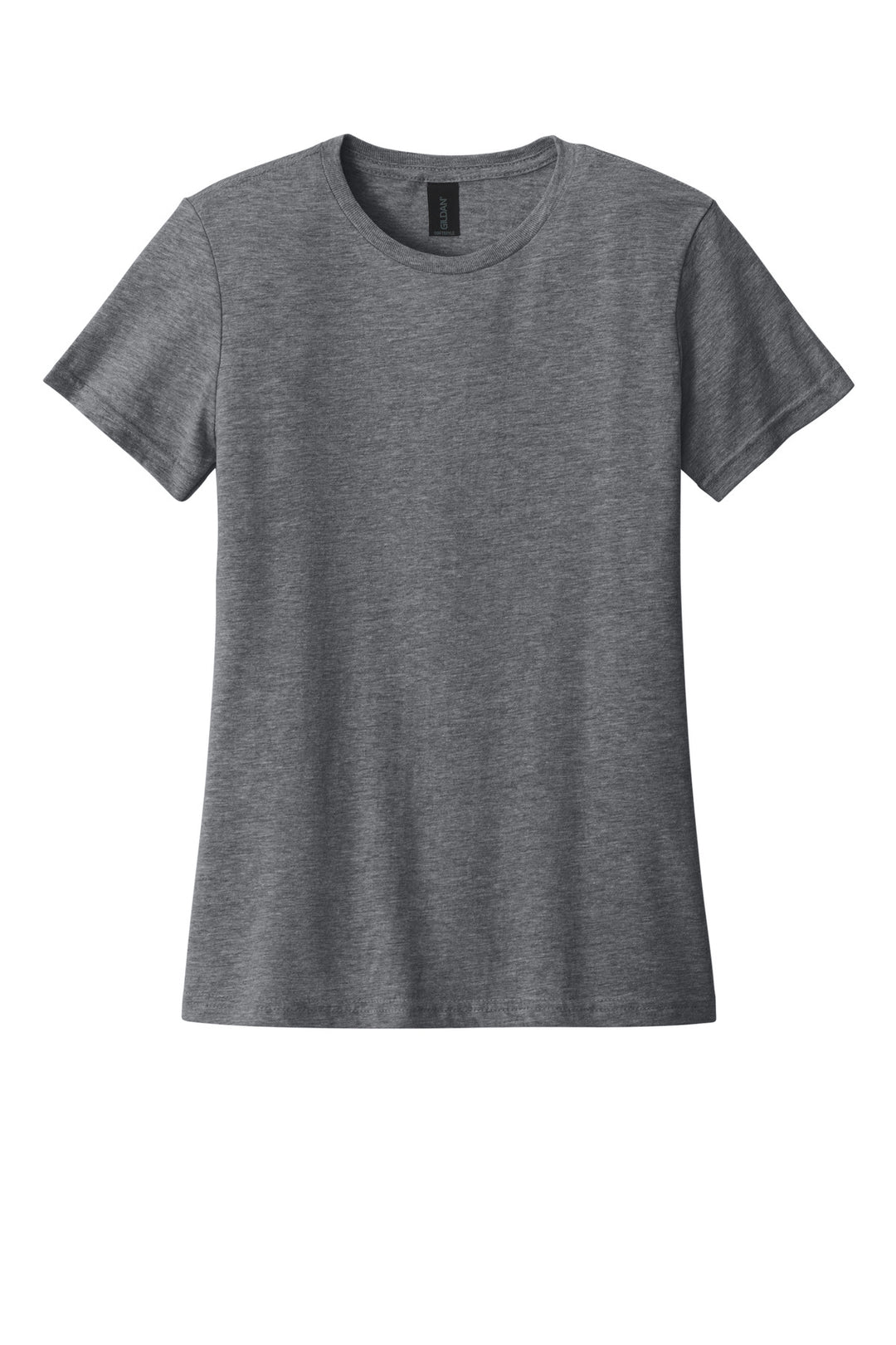 Front View of GphHeather Gildan Softstyle Women's T-Shirt. 64000L