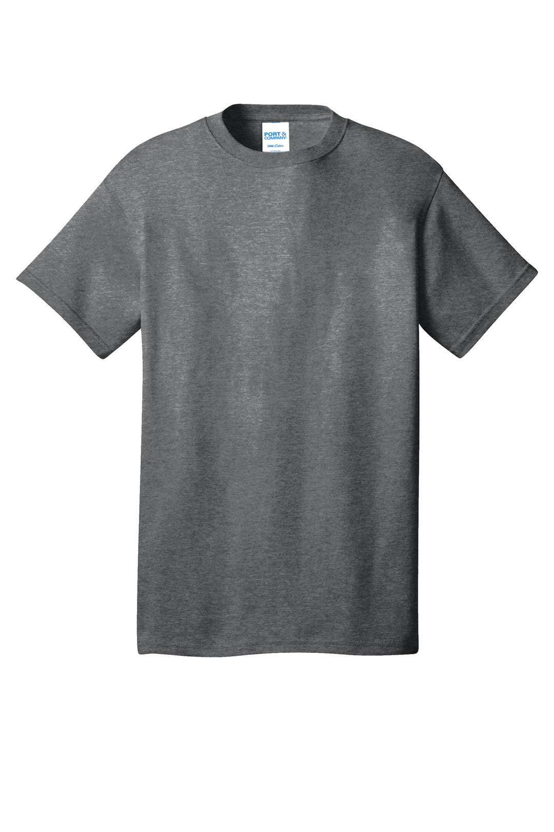 Front View of GphHeather Port & Company - Core Cotton Tee. PC54