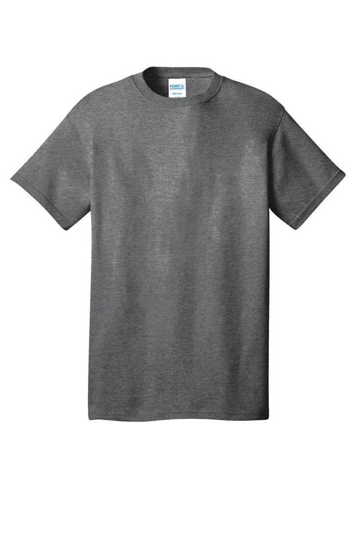 Front View of GphHeather Port & Company - Core Cotton Tee. PC54