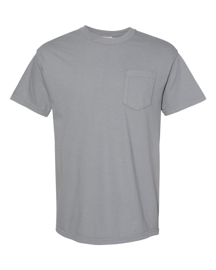 Front View of Granite Garment-Dyed Heavyweight Pocket T-Shirt - 6030