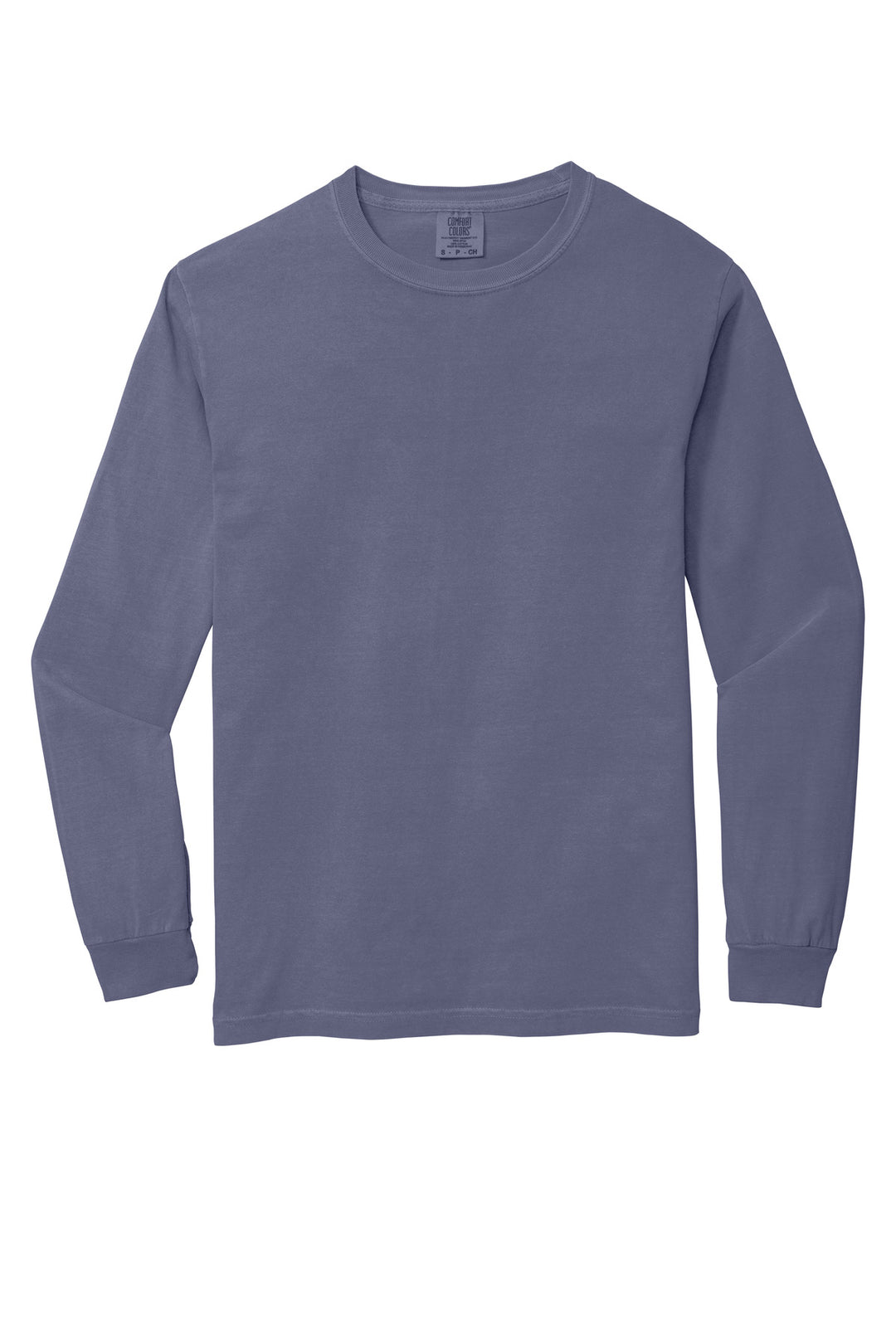 Front View of Grape COMFORT COLORS Heavyweight Ring Spun Long Sleeve Tee. 6014