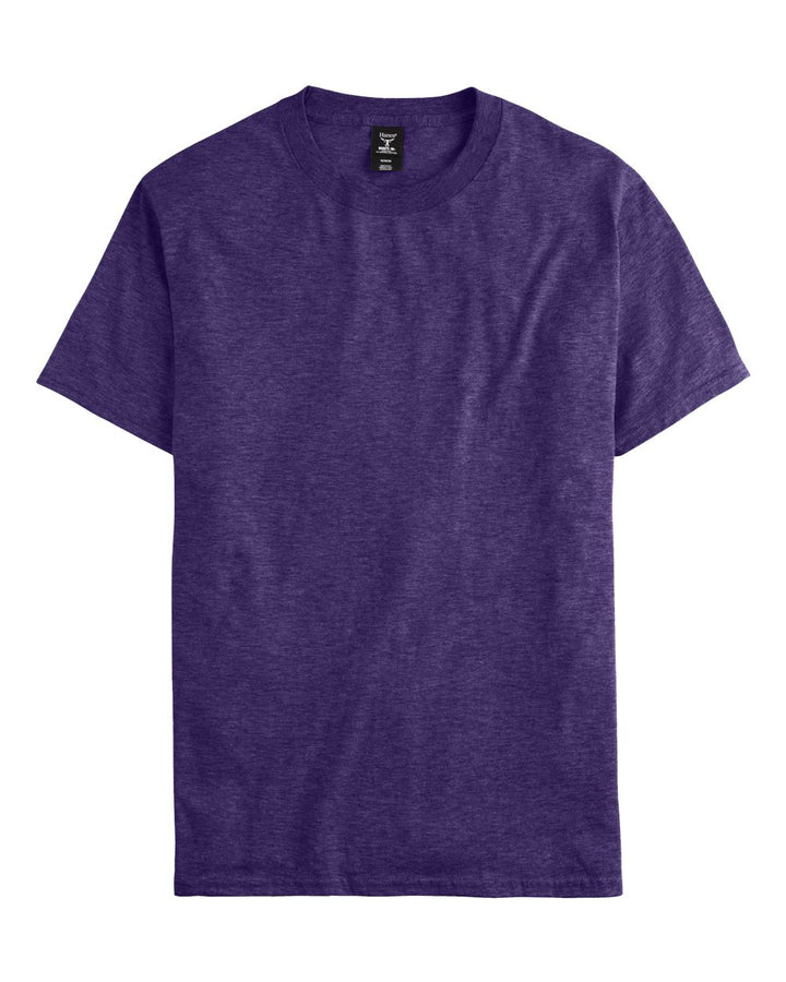 Front View of Grape Smash Heather Beefy-T® T-Shirt - 5180