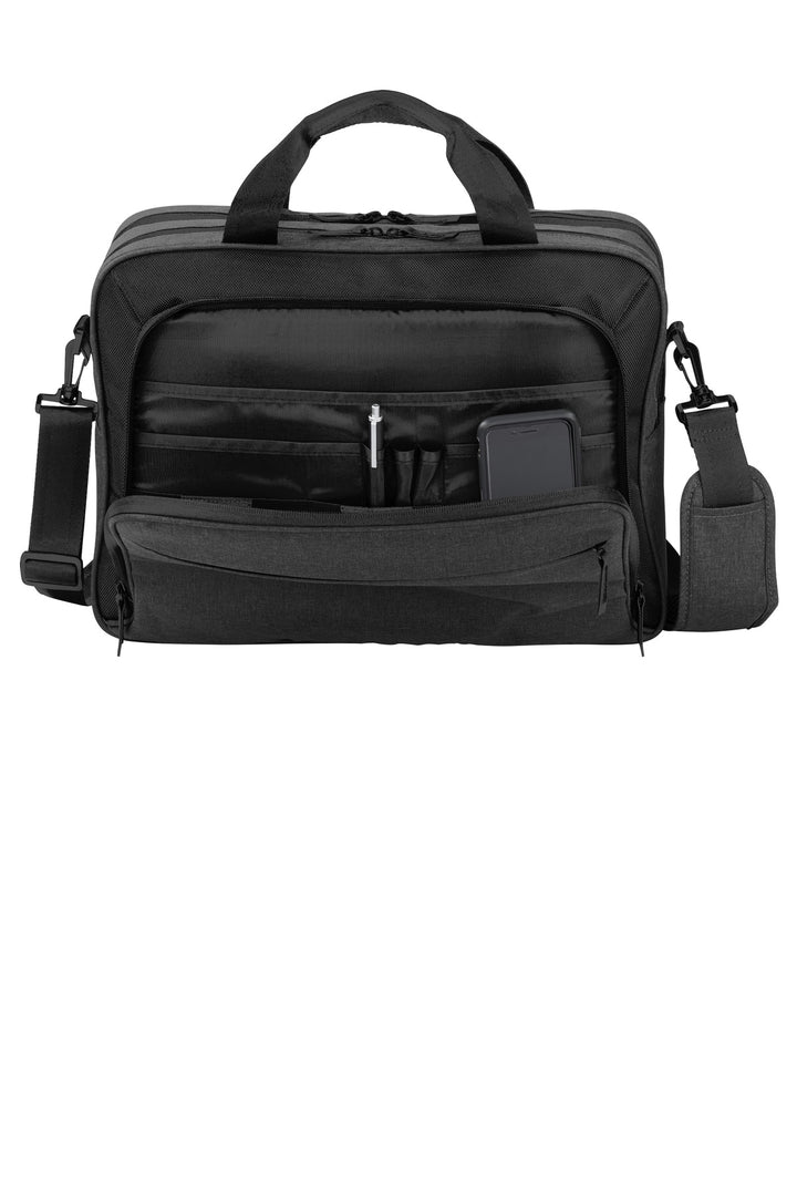 Front View of Graph Hthr/Blk Port Authority Exec Briefcase. BG323