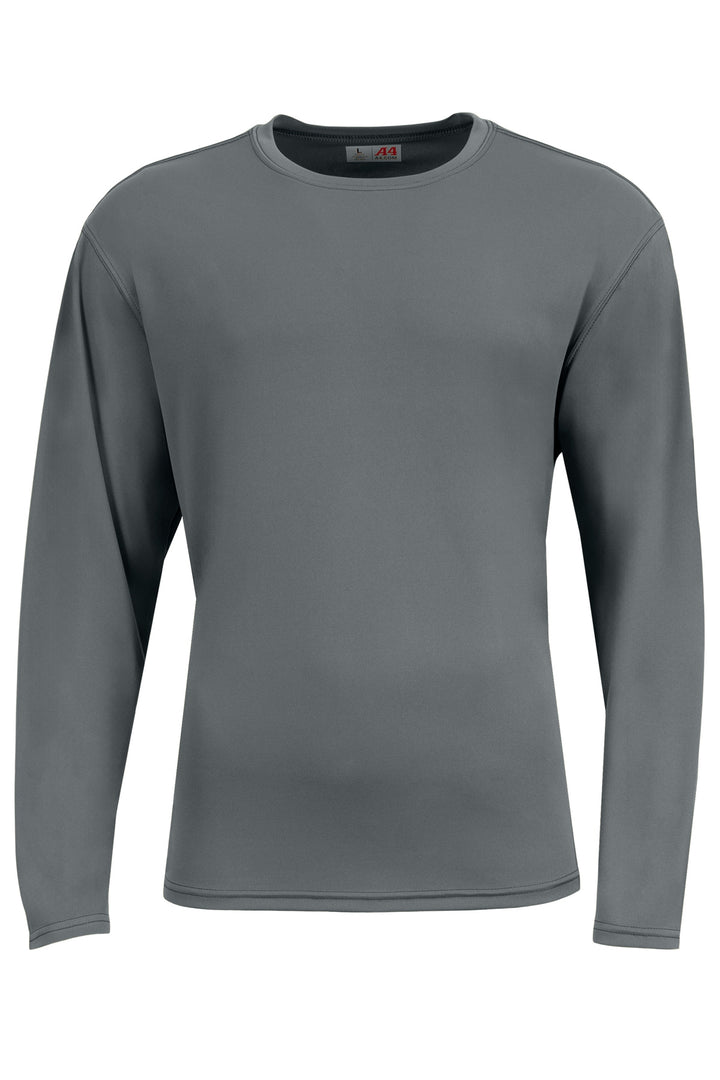 Front View of Graphite A4 AirFlex Long Sleeve Tee A4N3532