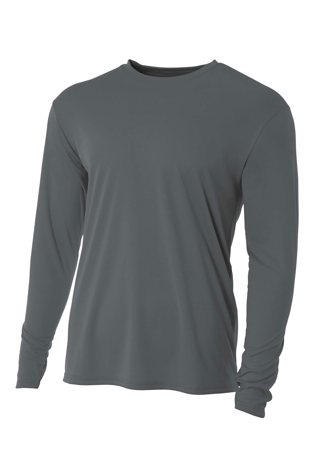 Front View of Graphite A4 Cooling Performance Long Sleeve Tee A4N3165