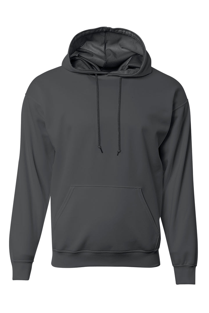 Front View of Graphite A4 Sprint Tech Fleece Hoodie A4N4279
