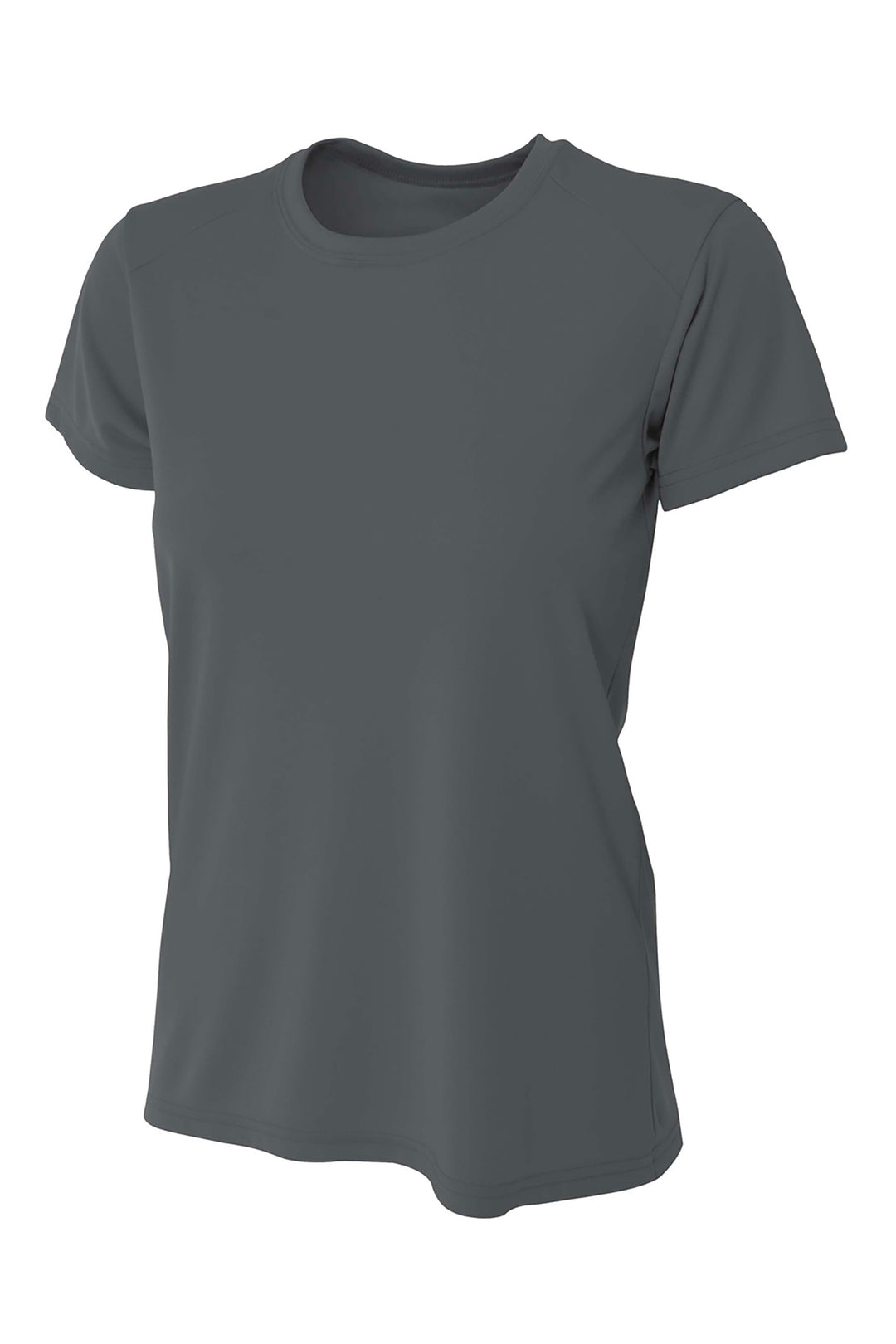Front View of Graphite A4 Women's Cooling Performance Short Sleeve Tee A4NW3201