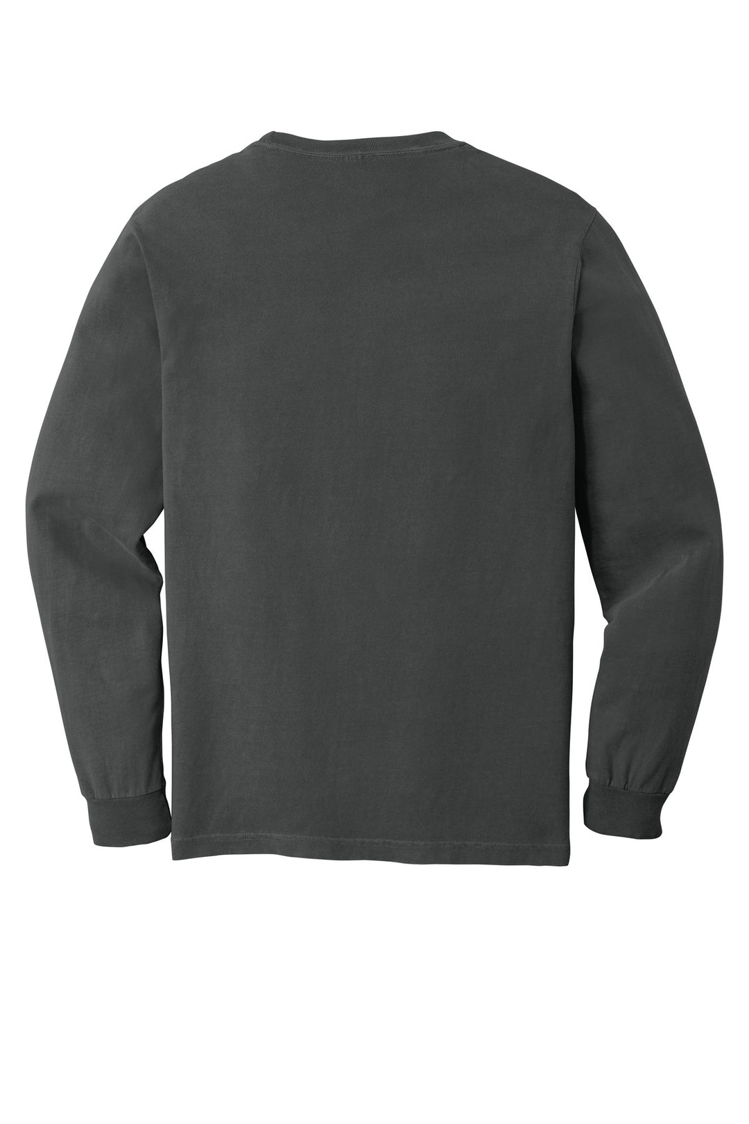 Front View of Graphite COMFORT COLORS Heavyweight Ring Spun Long Sleeve Tee. 6014