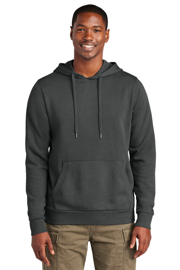 Front View of Graphite District Wash Fleece Hoodie DT2200