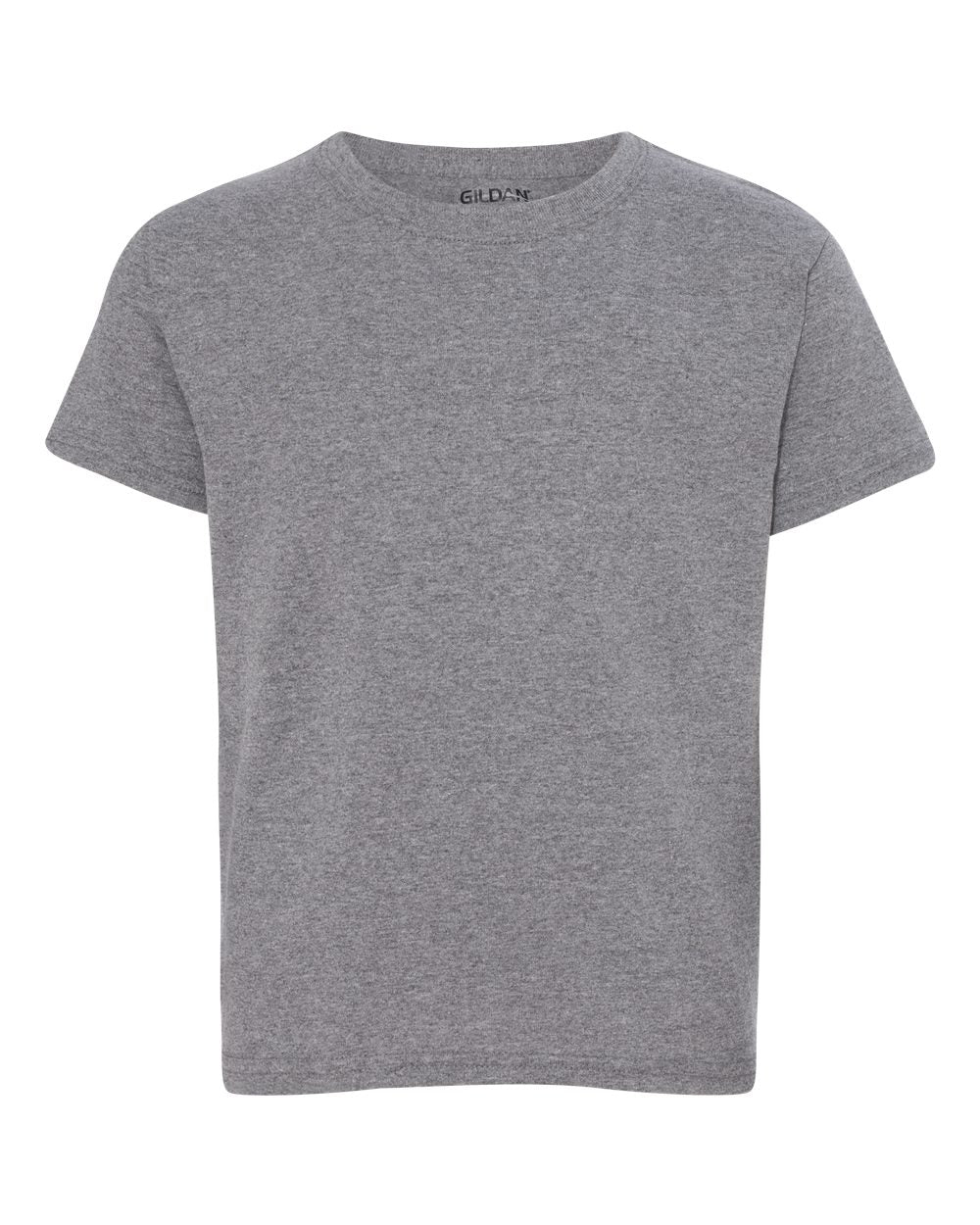 Front View of Graphite Heather DryBlend® Youth T-Shirt - 8000B