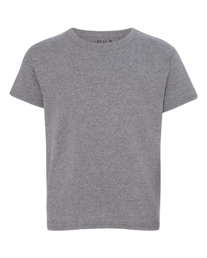 Front View of Graphite Heather DryBlend® Youth T-Shirt - 8000B