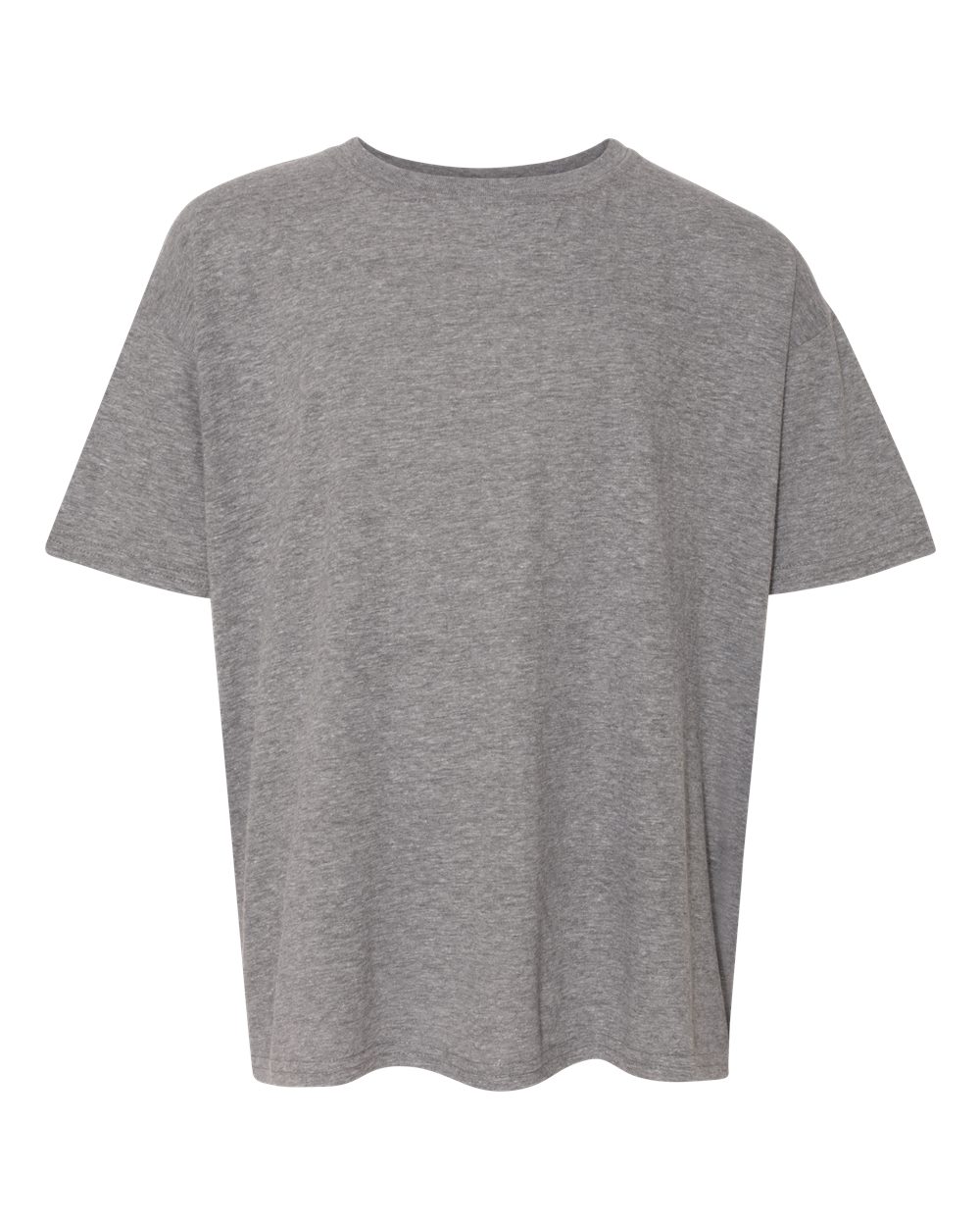 Front View of Graphite Heather Softstyle® Youth T-Shirt - 64000B