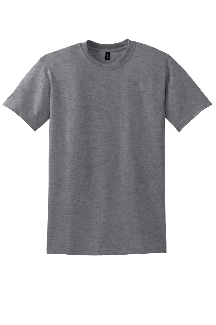 Front View of Graphite Hthr Gildan DryBlend 50 Cotton/50 Poly T-Shirt. 8000